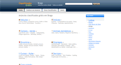Desktop Screenshot of braga.classificadosgratis.com.pt