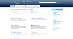 Desktop Screenshot of classificadosgratis.com.pt
