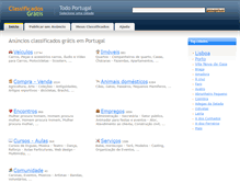 Tablet Screenshot of classificadosgratis.com.pt